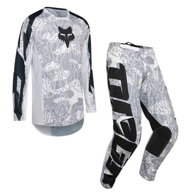 Fox (Limited Edition) MX Jersey & Pant Kit Deal - 180 Deegan DNGR HD38 (Weiß)