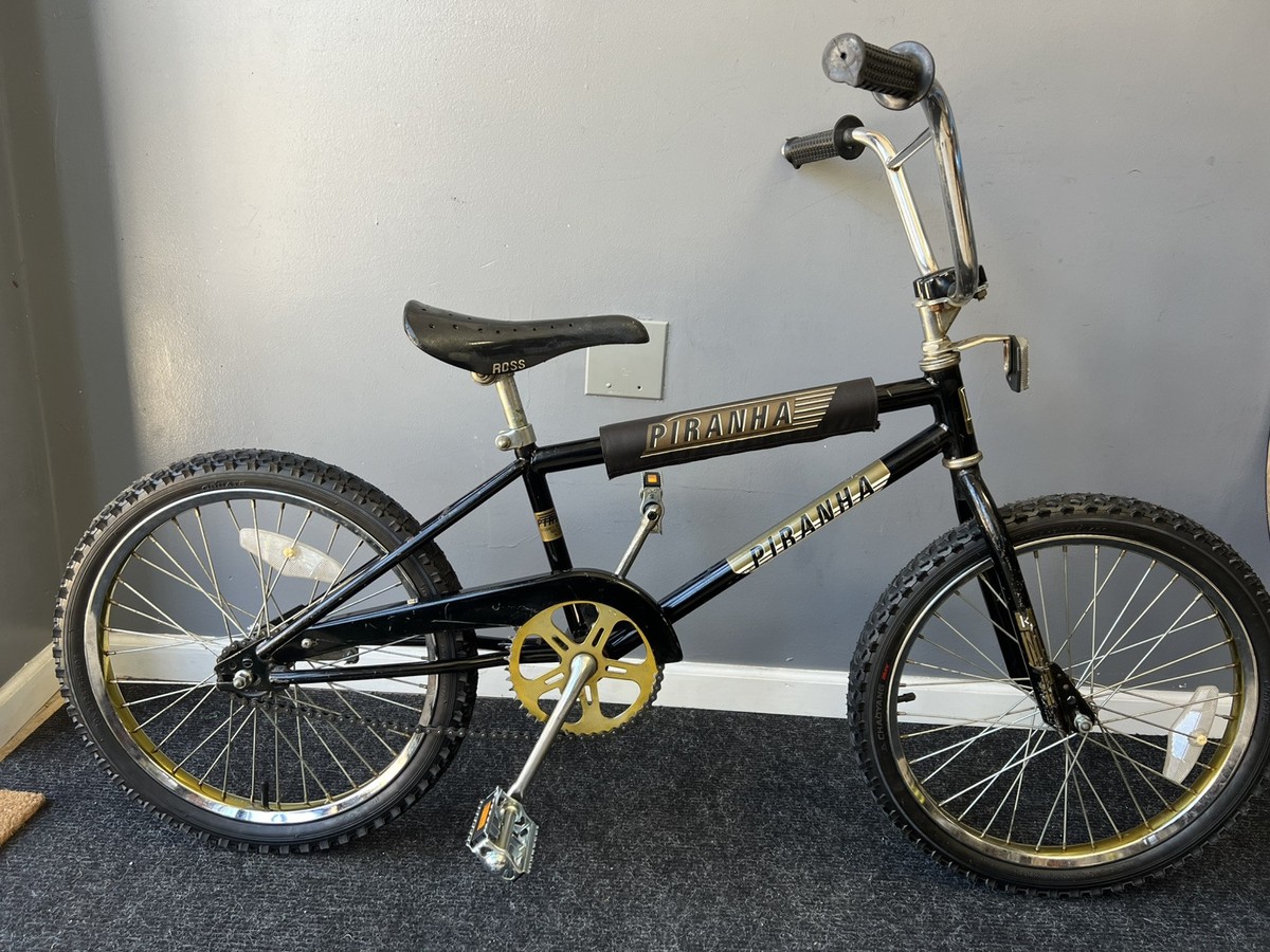 Ross Piranha Old School BMX Bike 20” With Gold Rims And Chainrings