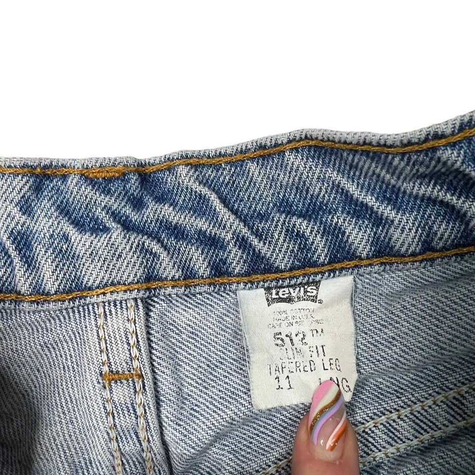 Levi's отрезать высоты потертый винтажный 512 Jean джинсовые шорты женщин 11 - Изображение 4 из 4