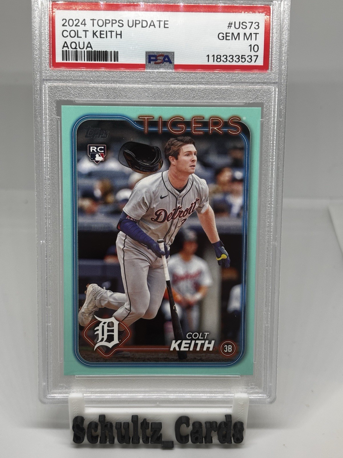 2024 TOPPS UPDATE AQUA #US73 COLT KEITH PSA 10 SP LOW POP ROOKIE