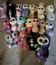 Ty 19 Beanie Boos Plush Lot Assorted Animals Styles Ages 3-8 Years Beanbag