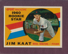 1960 Topps Jim Kaat #136 HOF RC Washington Senators Rookie NM Amazing Color