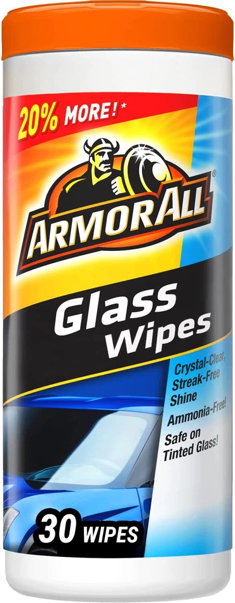 Car Glass Wipes by Armor All, Auto Cleaner for Film and Grime, 30