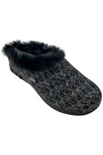 Therafit Women's Adele Cozy Knit Comfort Slipper Black