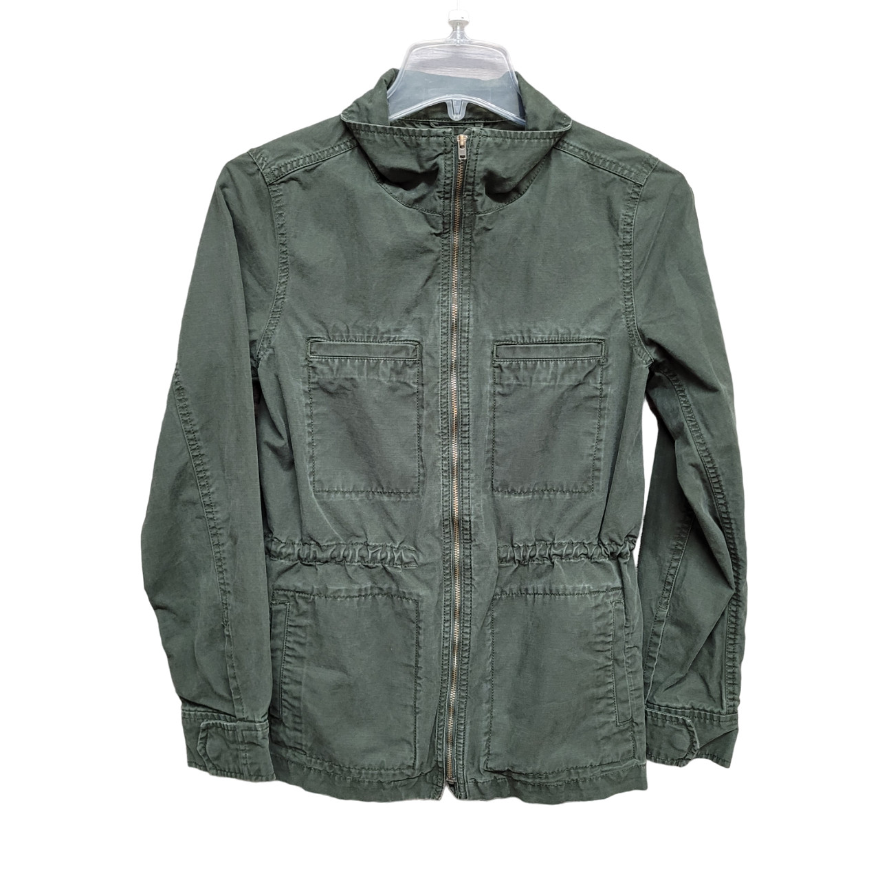 Gap Utility Cargo Military Jacket Olive Green Full Zi… Gem