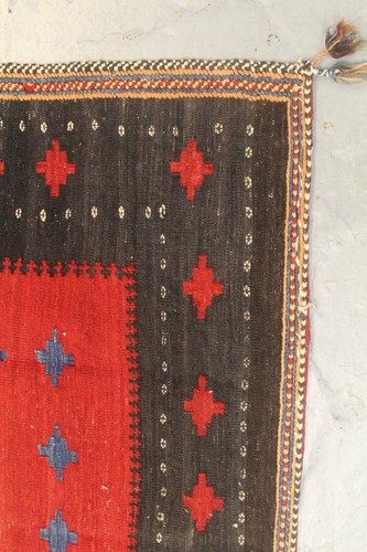 Old Handmade Traditional Wool Parsian Sofreh Killim Rug 138cm x 130cm - Picture 8 of 12