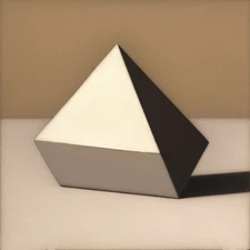 Medium Abstract Painting 2x2 ft. Post-Modernism Geometric Demrin Cubism II NEW