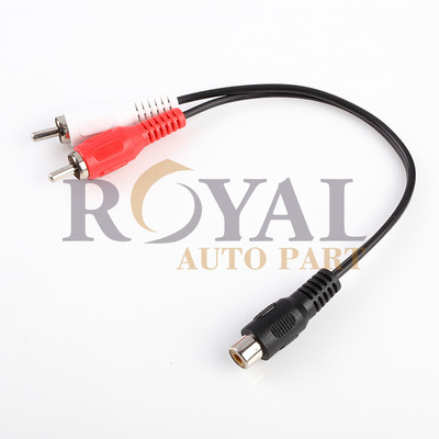 RCA Jack Female to 2 RCA Plug Male Y Splitter Audio Video Adapter Cable Cord