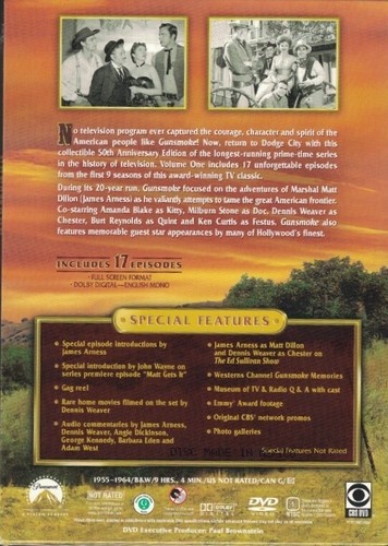 Gunsmoke - 50th Anniversary - Volume One - 17 Episodes - 3 Disc Set - DVDs - Picture 2 of 2