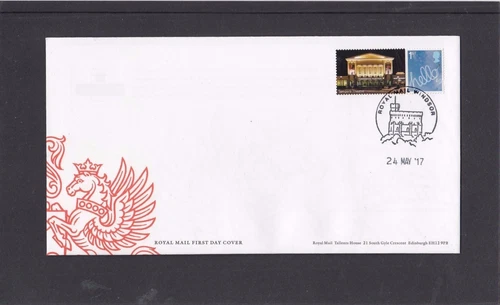 GB 2017  FINLANDIA Exhibition sheet stamp + tab Tampere Theatre FDC Windsor pmk