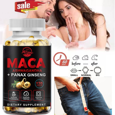 Organic Maca Root 120 Capsules 10000mg, Peruvian Maca Extract for Men and Women
