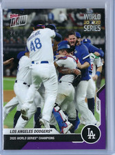 2020 Topps Now Los Angeles Dodgers World Series Champions Purple /25 #WS-1CE!