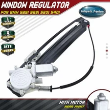 Power Window Regulator Assembly w/Motor for BMW 525i 528i 530i 540i Rear Right