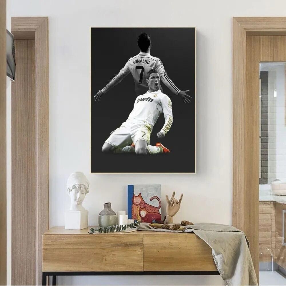 Cristiano Ronaldo 7 Art Poster Canvas Wall Art Home Decor sports
