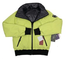 New $395 Nils Julie Ski Jacket! Reversible Black To Bright Yellow Puffer