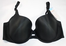NEW WARNER'S no side effects BRA 1356 extra side coverage keyhole BLACK 38C