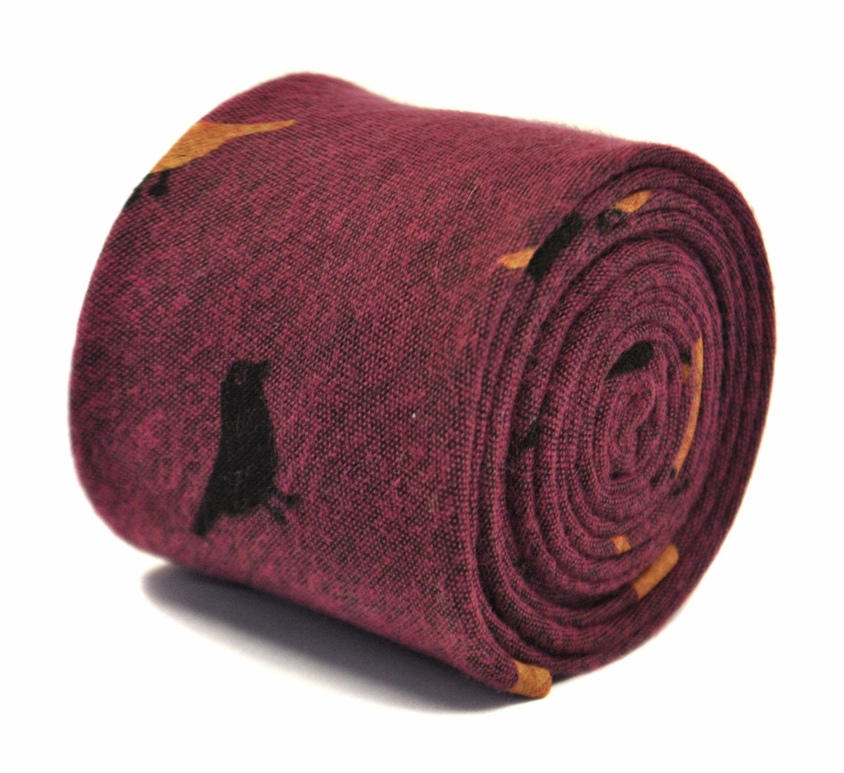 Frederick Thomas Créateur Lin Funky Cravate pour Hommes - Bleu Marine