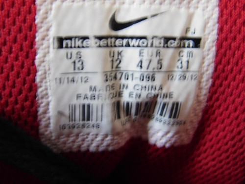 2012 Rare Nike Sweet Classic High Mens Size 13 Leather Black/Red Sneakers - Picture 6 of 10