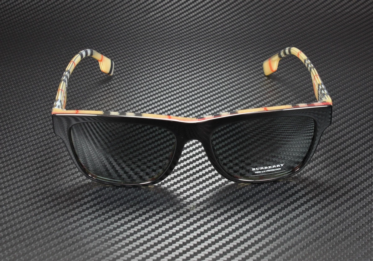 BURBERRY BE4293 380687 Top Black On Vintage Check Grey 56 mm Men