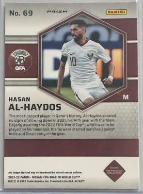 2021-22 Panini Mosaic FIFA World Cup Mosaic Prizm RC #69