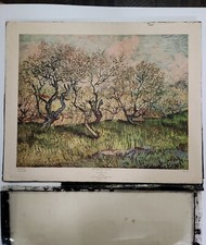 VINCENT VAN GOGH Print Blooming Apple Orchard 1936 Printed in Holland N.Y.G.S.