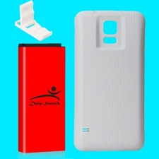 Top Ranking 9000mAh Extended Battery White Cover for Samsung Galaxy S5 SM-G900T1