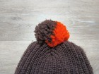 Cleveland Browns Beanie vtg 1970s 80s Knit Hat Cap Brown Orange pom NFL Football — photo 3
