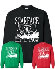 Scarface Ugly Christmas Sweater Let It Snow Christmas Sweatshirt Christmas Shirt