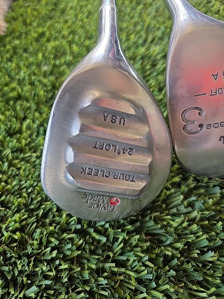 TaylorMade Pittsburgh Persimmon 12° Original One 17° 3 Wood 24° Tour Cleek (3) - Image 4 of 4