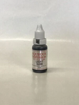 AQUEOUS DISPERSION INK Aqueous Dispersion Tattoo Ink - Light Sumi Shading Ink 15/30/ 75ml UK
