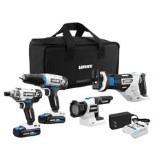 HART 20-volt Cordless 4-Tool Combo Kit (2) 1.5 Ah Lithium-ion Batteries, Storage