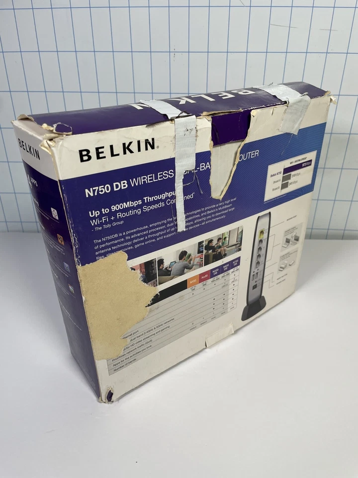 Belkin F9K1103V1 N750 DB Wi-Fi Dual-Band Wireless N+ Router - UNTESTED. - Image 4 of 4