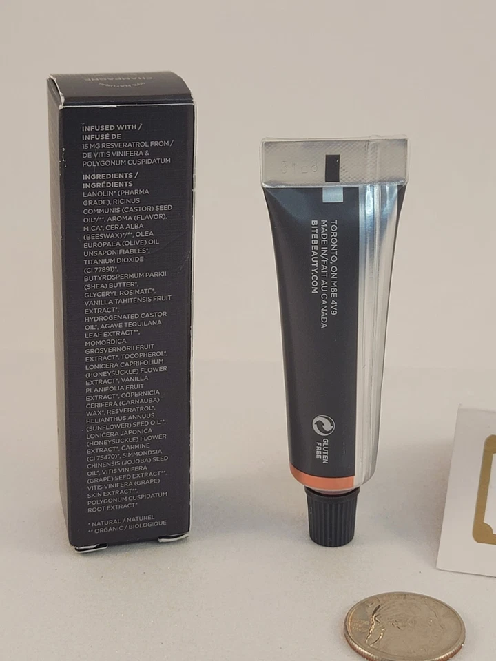 Máscara labial Bite Beauty Agave Fórmula ORIGINAL CHAMPÁN 0,52 oz Tamaño completo SELLADA Foto 4 de 4