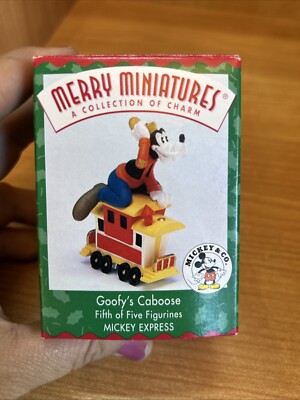Hallmark 1998 Merry Miniatures GOOFY'S CABOOSE Disney Mickey Express Vintage