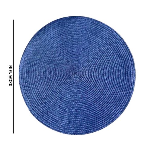 Round Braided Placemats 15 Inch Round Table Mats for Dinner Kitchen Dining Table - Picture 54 of 69