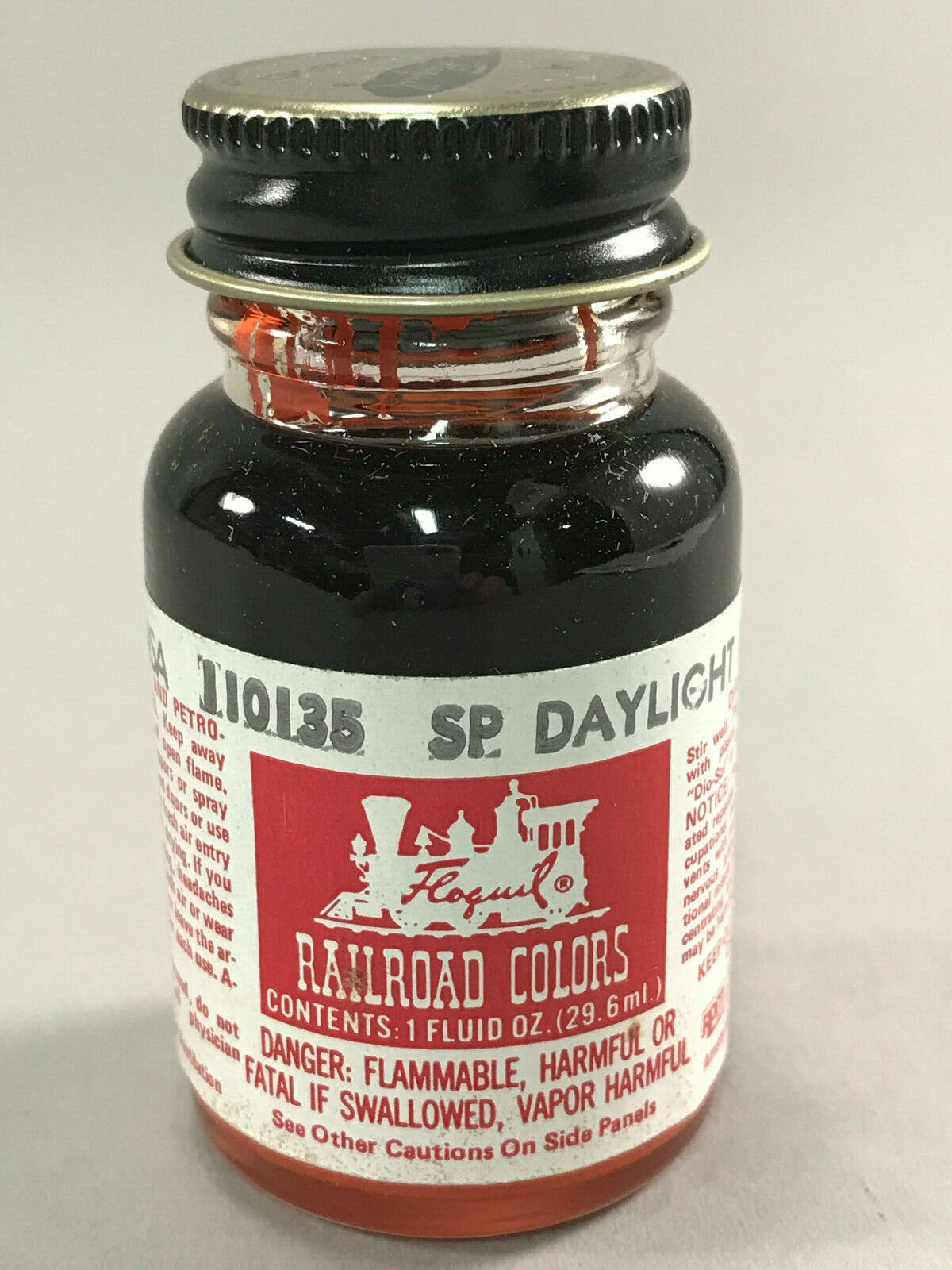 Vintage Floquil Railroad #110135 SP DAYLIGHT RED Paint 1 oz NEW Old Stock Sealed