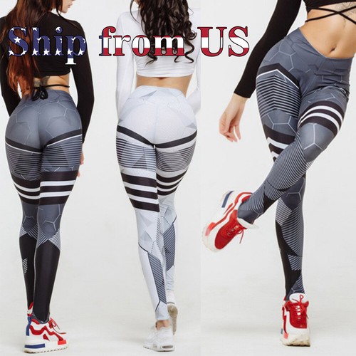 Women's Push Up Yoga Pants Running Gym 