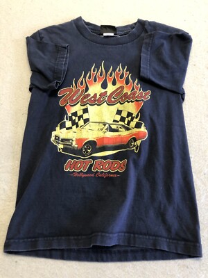 West Coast Hot Rods T Shirt Youth Boy's Small 10 Vintage Basic Concepts Car Tee