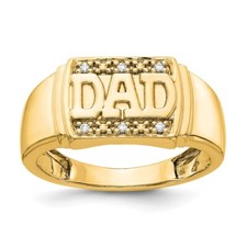 14k Yellow Gold Diamond Ring Size 10 for Men's 4.54 gram