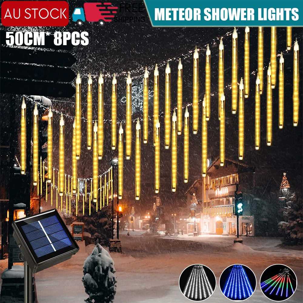 Meteor shower cheap lights warm white