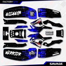Blue Savage Camo Racing Fender Graphics Kit f...