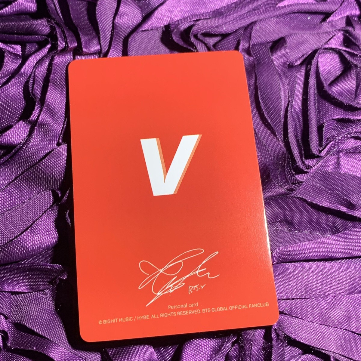 BTS V RED 1995 Edition Kpop Boy Photo Card Purple Red | eBay