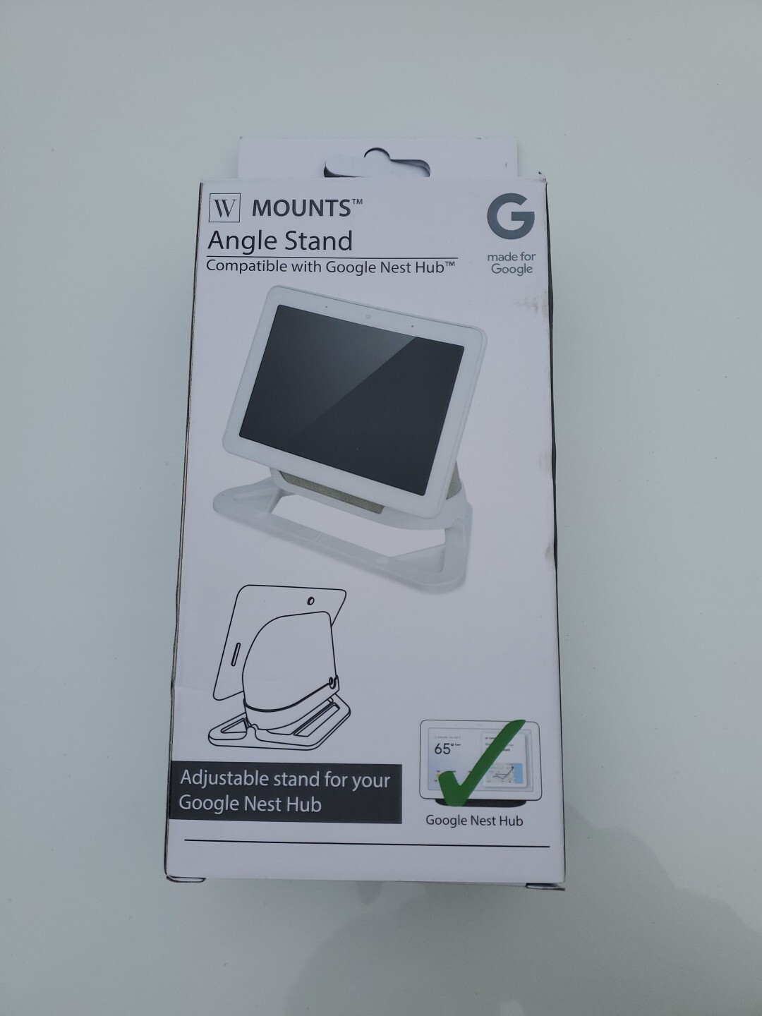 New Google Nest Home Hub Adjustable Stand By Wasserstein Gray Grey
