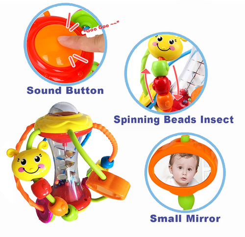 Baby Toys 0-6-12 Months, Baby Rattle Toys Activity Ball Infant Toys 6 Month Old - Picture 3 of 14