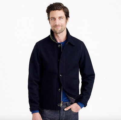 J Crew Wallace And Barnes Wool Deck Jacket In Navy Size Med Any