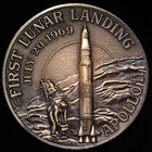 1969 USA Apollo First Lunar Landing Mercury Gemini 3oz 999 Silver round C3942