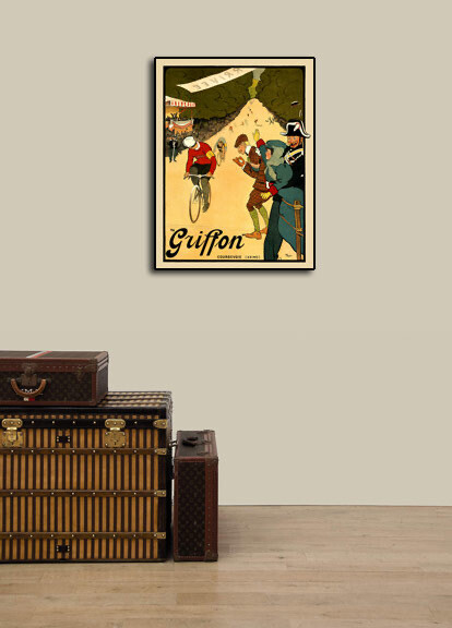 1910 French Bicycle Poster - "Griffon" Road Touring - 20x28