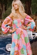 Spell And The Gypsy Collective  Boho Midi Dress in Dusty Pink Size Small 349$