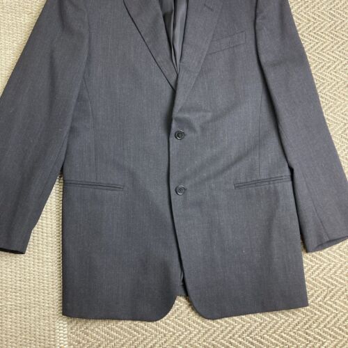 Donna Karan Signature Blazer Suit Jacket Gray Wool Mens 40R Made in Italy - Picture 3 of 15