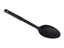 Fackelmann Servierl&ouml;ffel Kunststoff schwarz Salatl&ouml;ffel Vorlegel&ouml;ffel Griff 30cm